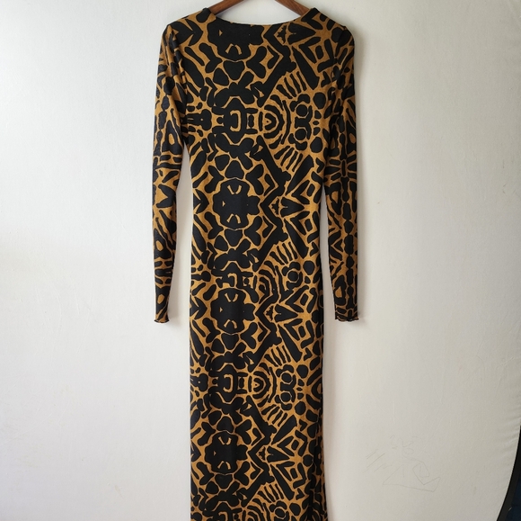 Topshop Twist Front Bold Animal Print Maxi Dress size 10 Tall - Picture 9 of 11
